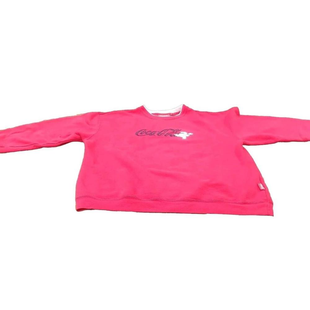 Coca-Cola Polar Bear Embroidered Red Unisex Pullover Sweatshirt XL - Picture 6 of 8